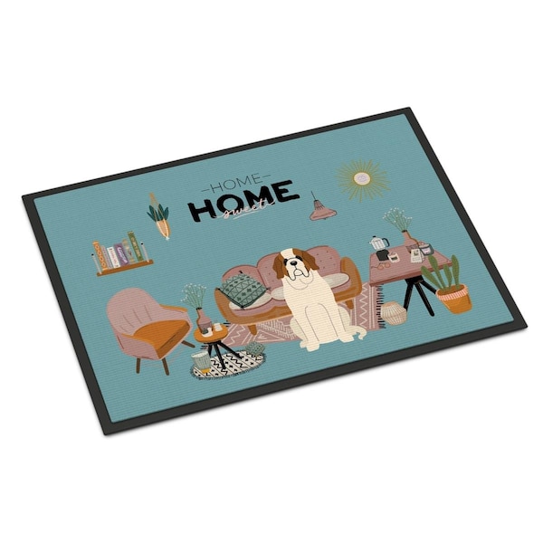 Carolines Treasures 24 x 36 in. Saint Bernard Sweet Home Indoor or Outdoor Mat CK7880JMAT - main